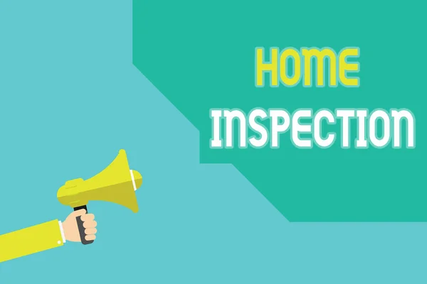 Píšu dopis ukazující Home Inspection. Obchodní foto showcasing Zkoumání stavu nemovitosti související s domem — Stock fotografie