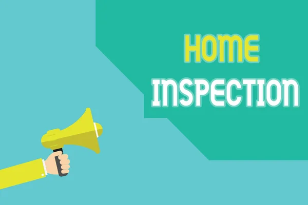 Writing note showing Home Inspection. Business photo showcasing Examination of the condition of a home related property