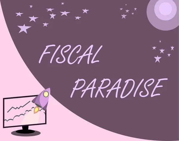Tekst pisma Fiscal Paradise. Koncepcja oznaczająca marnotrawstwo pieniędzy publicznych jest tematem wielkiej troski — Zdjęcie stockowe