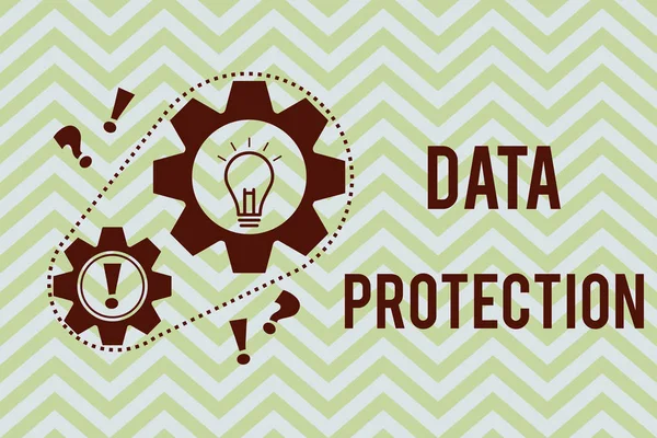 Wortlaut Text Datenschutz. Geschäftskonzept zum Schutz von IP-Adressen und personenbezogenen Daten vor schädlicher Software — Stockfoto