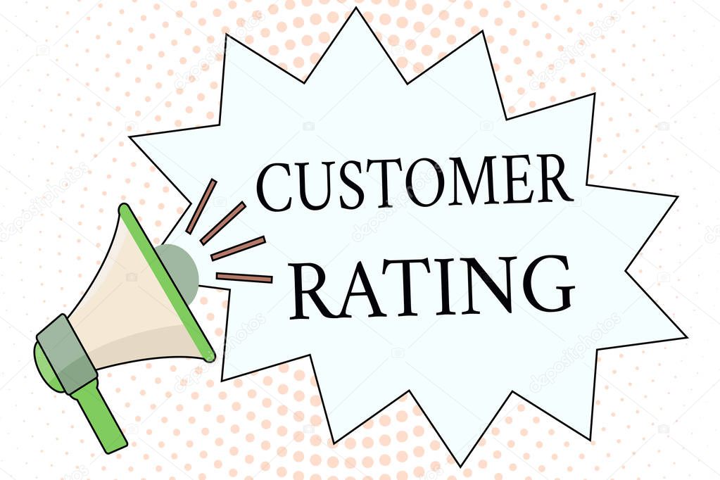 Word writing text Customer Rating. Business concept for Each point of the customers enhances the experience