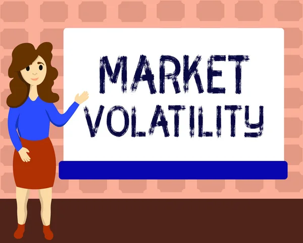 市場のボラティリティを示すテキスト記号。概念的な写真現物証券価格は変動する安定状態 — ストック写真