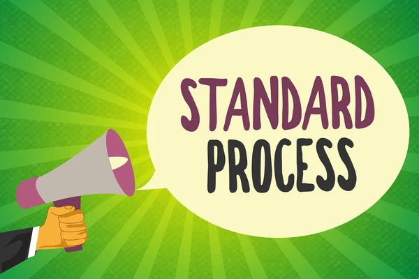 Kézírás szövegírás Standard Process. A koncepció azt jelenti, hogy a szabályokat össze kell hangolni a végtermék minőségével — Stock Fotó