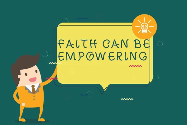Scrivere una nota che mostri che la fede può dare potere. Business photo showcase Fiducia e credere in noi stessi che possiamo farlo — Foto Stock