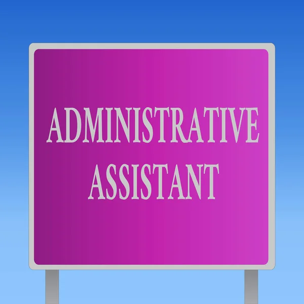 Conceptual hand writing showing Administrative Assistant. Business photo text Administration Support Specialist Clerical Tasks — Stock Photo, Image