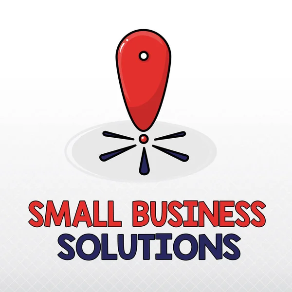 Word writing text Small Business Solutions. Business concept for a Company to solve Specific Trade problems