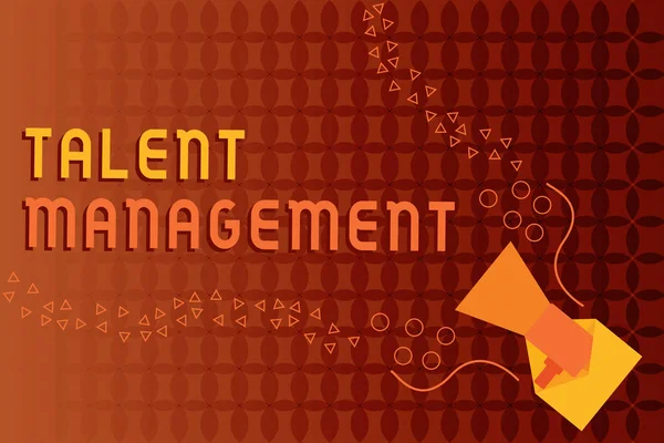 Écriture manuscrite de texte Talent Management. Signification du concept Recrutement et maintien en poste d'employés talentueux — Photo