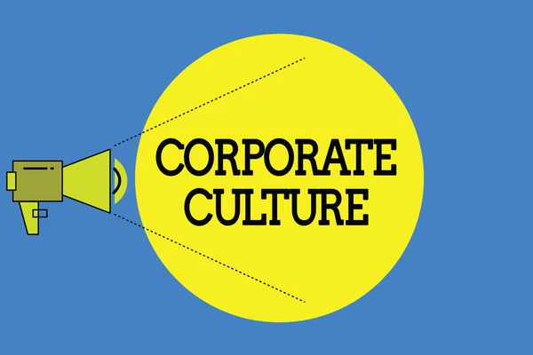 Word writing text Corporate Culture. Business concept for Beliefs and ideas that a company has Shared values