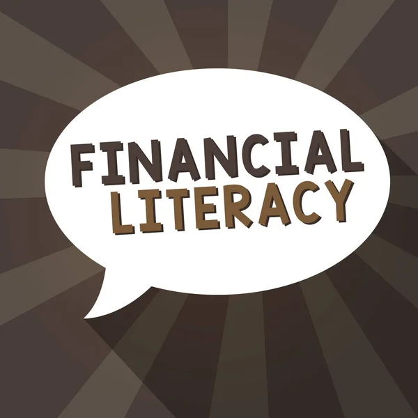 Escritura a mano escritura de texto Educación Financiera. Concepto que significa Comprender y conocer cómo funciona el dinero — Foto de Stock