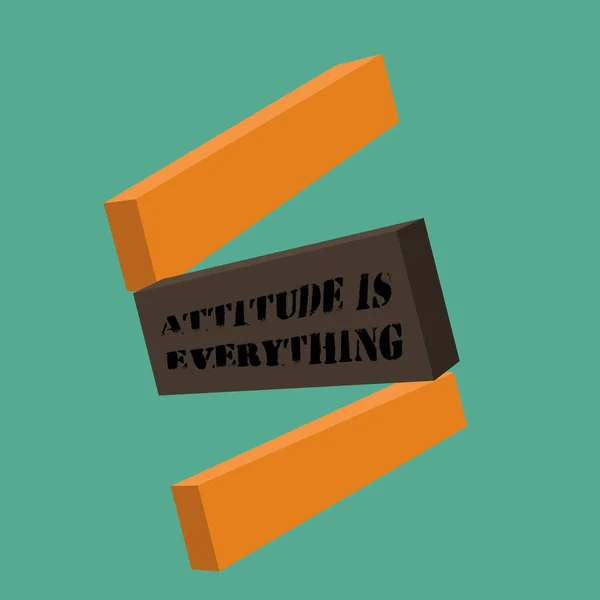 L'écriture conceptuelle montrant Attitude Is Everything. Photo d'affaires montrant Perspectives positives est le guide d'une bonne vie — Photo