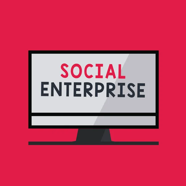 Manuscrito texto escrevendo Social Enterprise. Conceito que significa Negócios que ganham dinheiro de forma socialmente responsável — Fotografia de Stock
