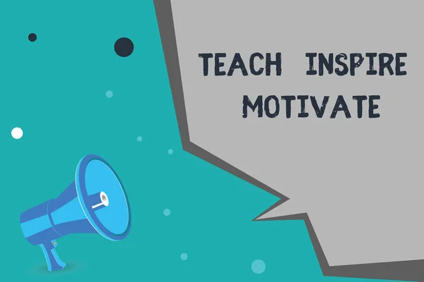 Escribir nota mostrando Teach Inspire Motivate. Foto de negocios mostrando Spark the Imagination to Feel la necesidad de aprender — Foto de Stock