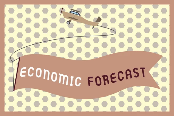 Word writing text Economic Forecast. Business concept for Process of making predictions about the economy condition — Stock Photo, Image