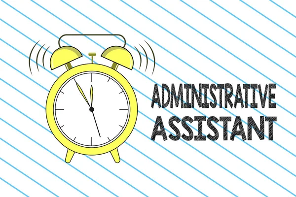 Skriftlig anteckning om administrativ assistent. Företagsfoto visa upp Administration Support Specialist kontorsuppgifter — Stockfoto