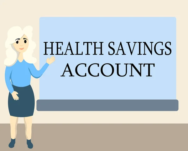 Writing note showing Health Savings Account. Business photo showcasing users with High Deductible Health Insurance Policy