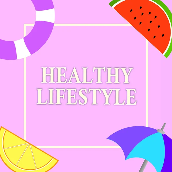 Píšu dopis ukazující zdravý životní styl. Obchodní foto představení Live Healthy Zapojte se do fyzické aktivity a cvičení — Stock fotografie