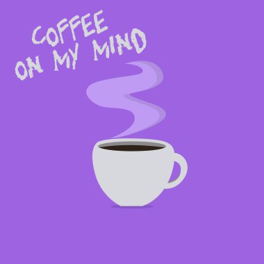 Kahve On My Mind yazma el yazısı metin. Starbucks kahve düşünme bağımlılığı Tafrīh, anlam kavramı
