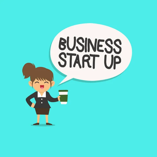 Texto de escritura de palabras Business Start Up. Concepto de negocio para poner en marcha una nueva empresa de comercio Fresh Undertaking —  Fotos de Stock