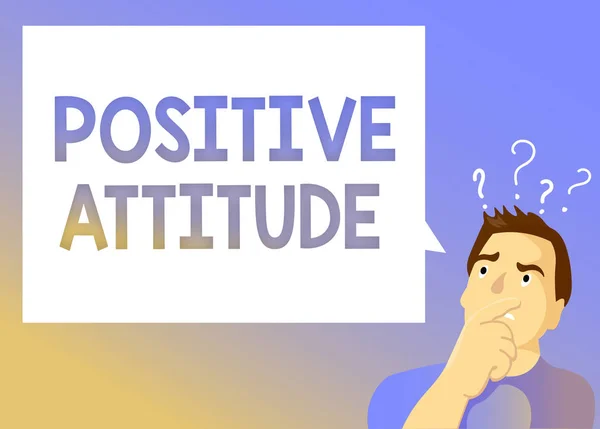 Tekst teken toont Positieve Attitude. Conceptuele foto optimistisch zijn in het leven Op zoek naar goede dingen — Stockfoto