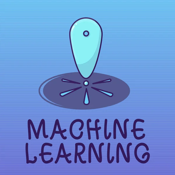 Signo de texto que muestra Machine Learning. La foto conceptual da a las computadoras la capacidad de ser enseñadas con datos — Foto de Stock