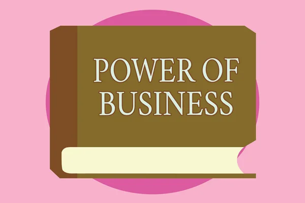 Word writing text Power Of Business. Business concept for The ability to influence peers for attaining the goals