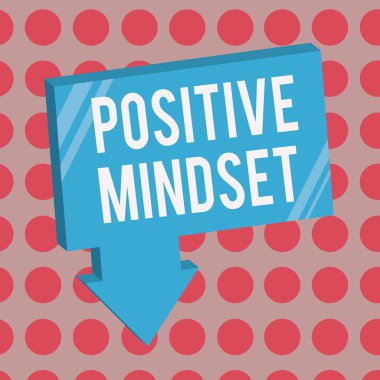 Pozitif zihniyeti gösteren kavramsal el yazısı. İş fotoğrafı metni zihinsel ve duygusal tutum iyi tarafından odaklanır