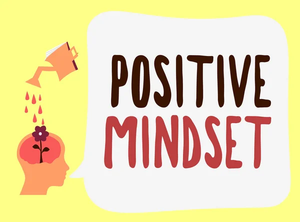 Handwriting text Positive Mindset. Concept meaning mental and emotional attitude that focuses on bright side
