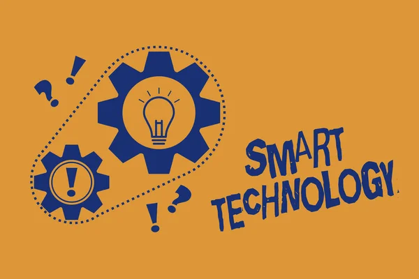 Tekst schrijven Smart Technology. Bedrijfsconcept voor gadgets of apparaten met een ingebouwde computer of chip — Stockfoto