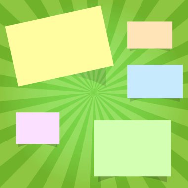 Düz tasarım iş vektör çizim boş şablon esp izole Minimalist grafik düzeni şablonu için reklam sayfaları renk kağıt Kırtasiye Warped effect yüzeyinde dağınık