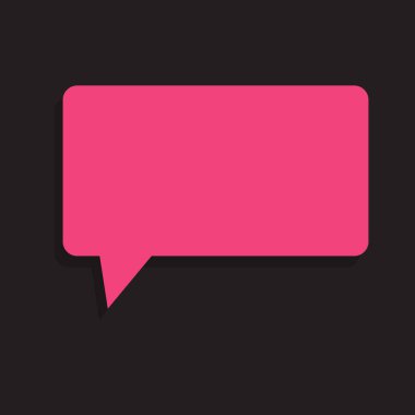 Düz tasarım iş vektör çizim boş şablon düzeni için davet tebrik kartı promosyon posteri fiş düz renk ve gölge görsel ifade dikdörtgen konuşma balonu için