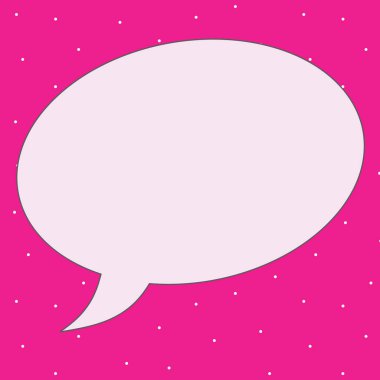 Düz tasarım iş vektör illüstrasyon kavramı boş şablon kopya alanı posterler kupon promosyon malzemesi konuşma balonu Oval şeklinde katı renk özetlenen metin balonu kuyruk ile izole