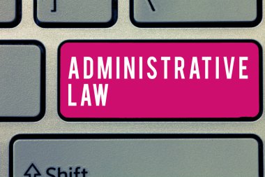 Kelime yazma İdari Hukuk. Bir hükümet tarafından oluşturulan yönetmelik düzenlemeleri için iş kavramı