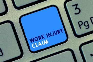 Kavramsal el iş yaralanma istem gösterilen yazma. İş fotoğraf metin tıbbi bakım geri ödeme işçi tazminat