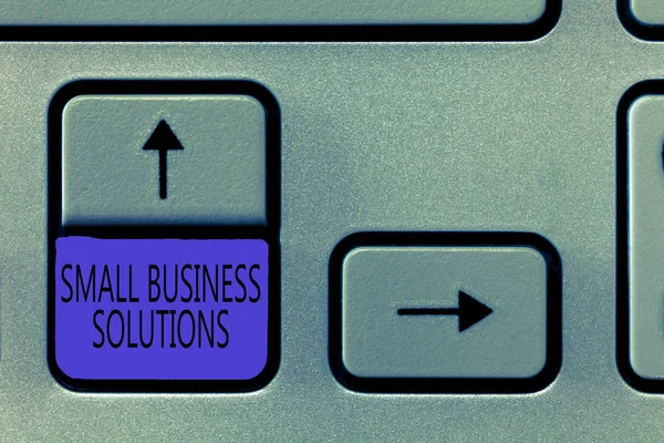 Konzeptionelle Handschrift, die Lösungen für Kleinunternehmen zeigt. Business-Foto, das ein Unternehmen zur Lösung spezifischer Handelsprobleme zeigt — Stockfoto