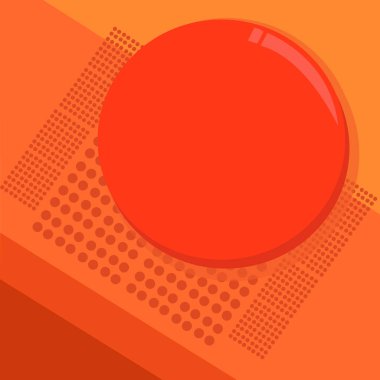 Düz tasarım iş vektör illüstrasyon kavramı boş şablon kopya alanı posterler kupon promosyon malzemesi dairesel yuvarlak noktalı resim düğmesi parlayan yansıtan parlak gölge ile izole