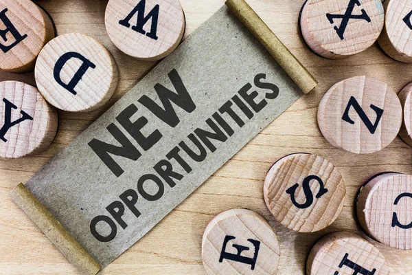 Text sign showing New Opportunities. Conceptual photo A situation that makes it possible to do something