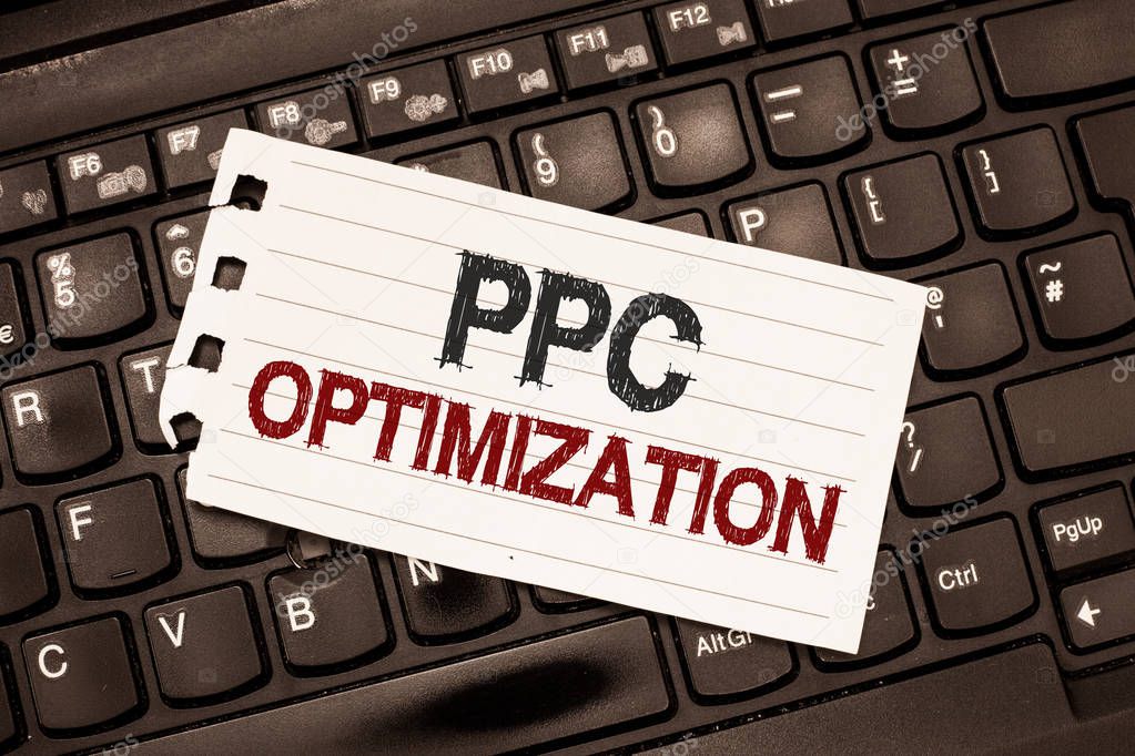 Word writing text Ppc Optimization. Business concept for Enhancement of search engine platform for pay per click