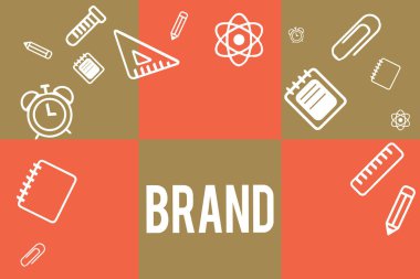 Brand 'in el yazısı. Konsept, özel bir isimle üretilen ürün türü anlamına gelir.