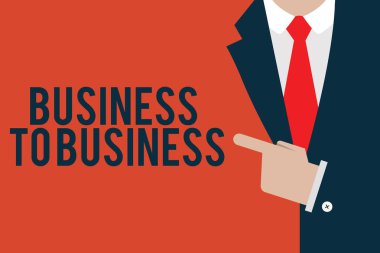 Word metin Business To Business yazma. İş kavramı iki işletmeler arasında ticari işlem için
