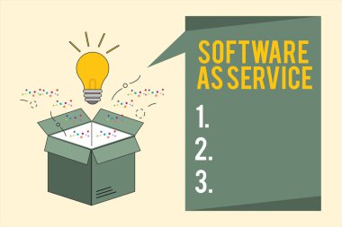 Word metin olarak yazılım hizmeti yazma. İş kavramı On Demand için abonelik üzerinde lisanslı ve merkezi olarak barındırılan