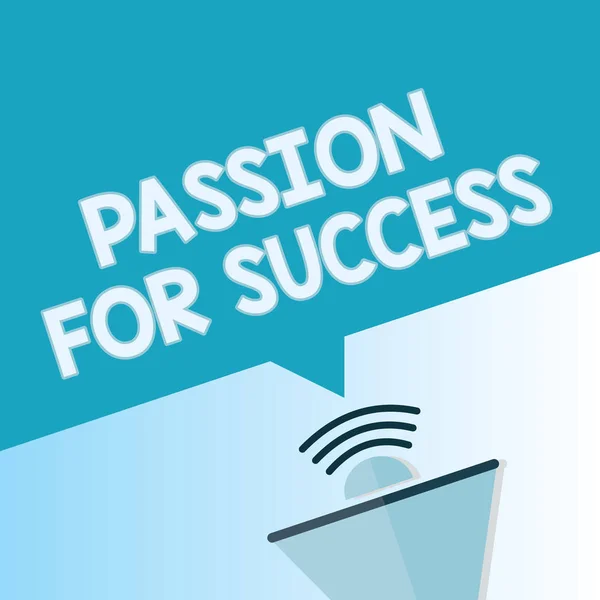 Texte d'écriture de mots Passion pour le succès. Concept d'entreprise pour Enthousiasme Zeal Motivation Esprit éthique — Photo