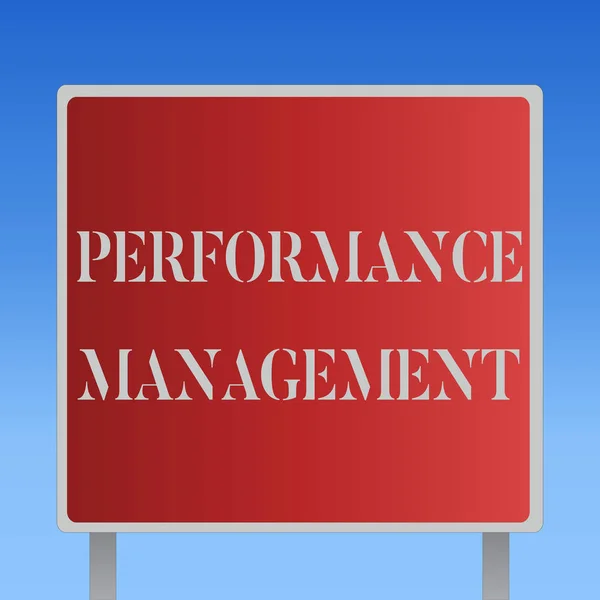 Nota di scrittura che mostra Performance Management. Business photo showcase Migliorare l'efficacia complessiva dei dipendenti Contributo — Foto Stock