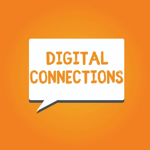Word scrittura di testo Connessioni digitali. Concetto di business per modi potenti per connettersi online Global High Definition — Foto Stock