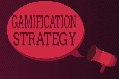 Metin yazma Gamification Strategy. Motivasyon Entegre Oyun Mekaniği için Kullanım Ödülleri iş konsepti