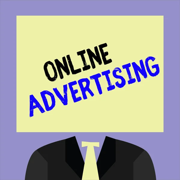 Написання тексту онлайн-реклами. Концепція що означає Інтернет веб маркетинг для просування продуктів і послуг — стокове фото