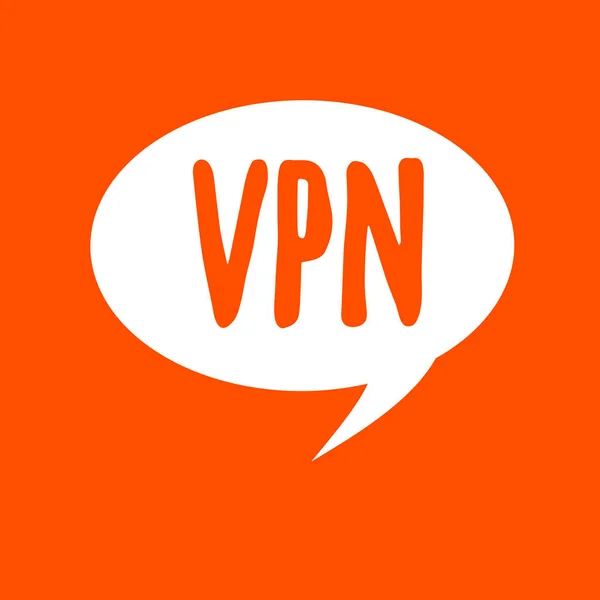Conceptual hand writing showing Vpn. Business photo text Redirects your connection to the Internet through configured server — Stock Photo, Image