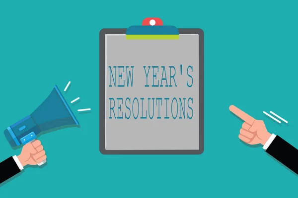 Palavra escrita texto Ano Novo s é Resoluções. Conceito de negócio para Wishlist Lista de coisas para realizar ou melhorar — Fotografia de Stock