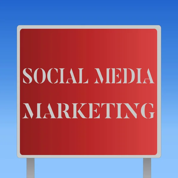 Schreiben Notiz zeigt Social Media Marketing. Business-Foto, das die Nutzung von Website und Netzwerk zur Förderung der Produktdienstleistung zeigt — Stockfoto