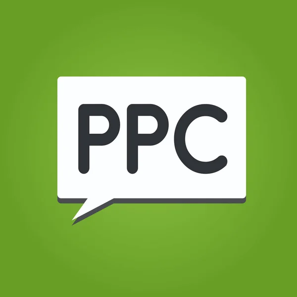 Signo Texto Que Muestra Ppc Foto Conceptual Los Anunciantes Pagan — Foto de Stock