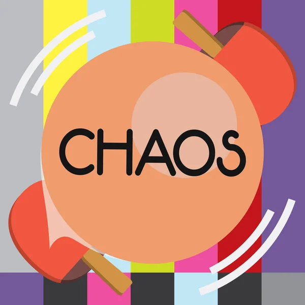 Word writing text Chaos. Business concept for complete disorder and confusion not following rules be against — Stock Image Word writing text Chaos. Business concept for complete disorder and confusion not following rules be against Royalty Free Stock Photos
